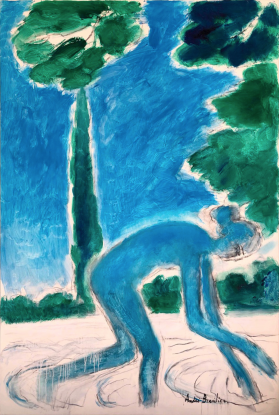André Brasilier, La Baigneuse bleue, 2023